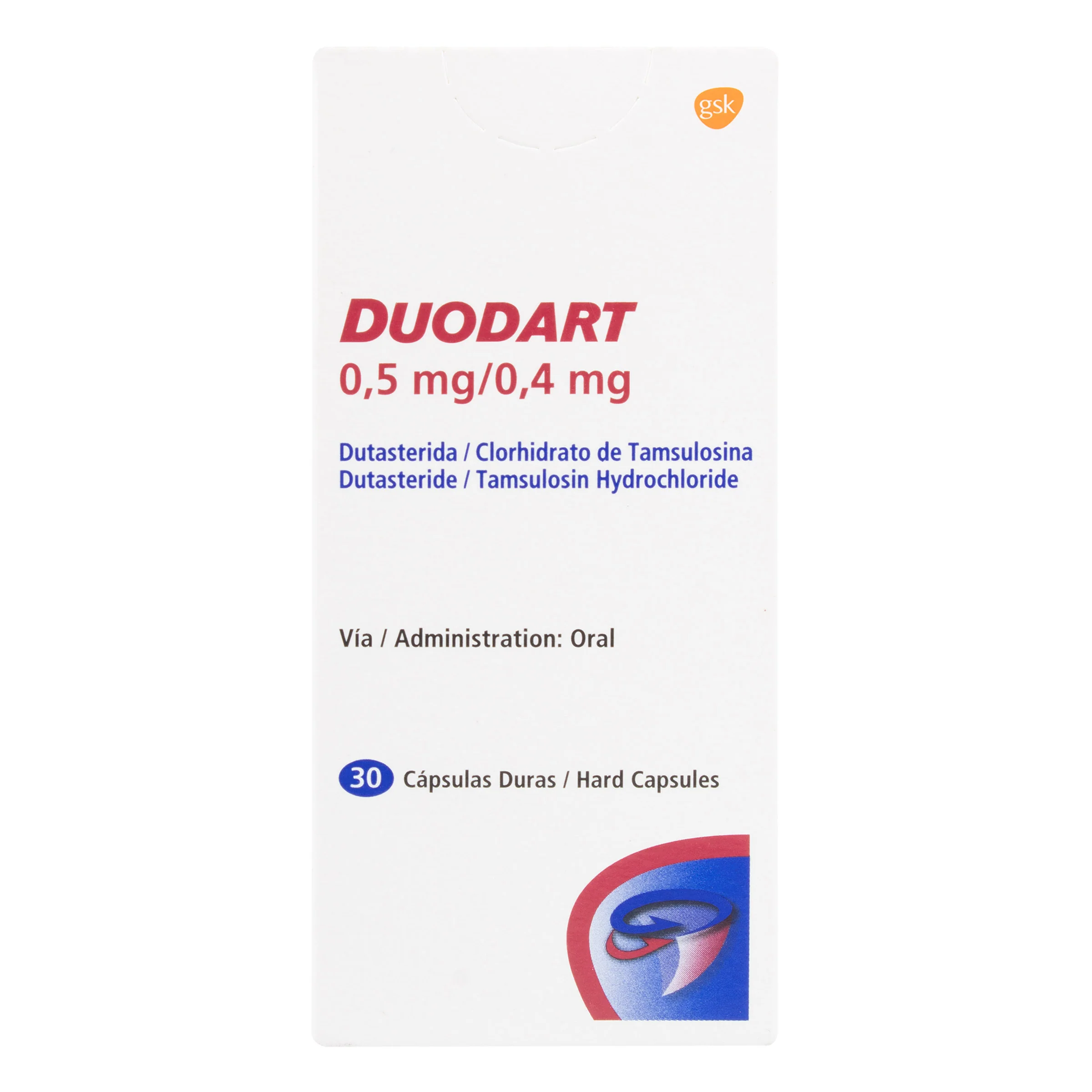 DUODART 0.5 MG 0.4 MG 30 CAPSULAS