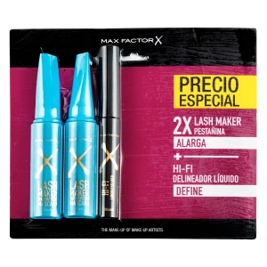 2 PESTANINA LASH MAKER NEGRA+DELINEADOR LIQUIDO NEGRO