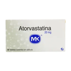 ATORVASTATINA 20 MG 30 TABLETAS MK